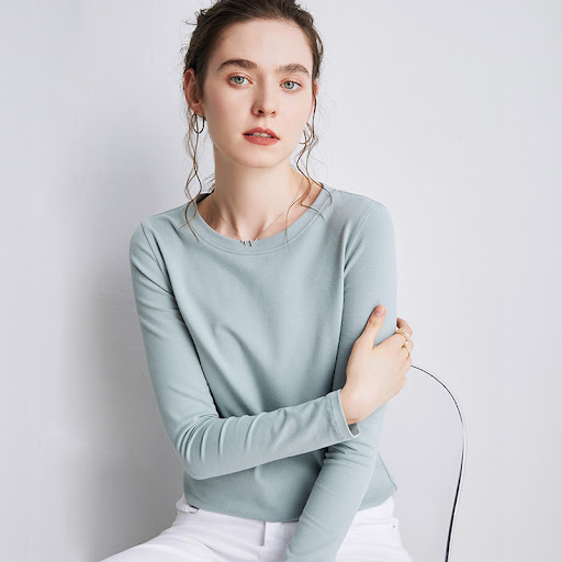 Title 3, Base Shirt Round Neck T-shirt Loose Solid Color...