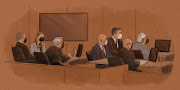 Former police officers Thomas Lane, Alex Kueng and Tou Thao are read the verdict in their federal prosecution as they were found guilty of depriving George Floyd of his rights by failing to give aid to the handcuffed Black man pinned beneath a colleague's knee, in St. Paul, Minneapolis, US February 24, 2022. 