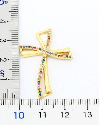 Collier croix simple et tendance pl - 2