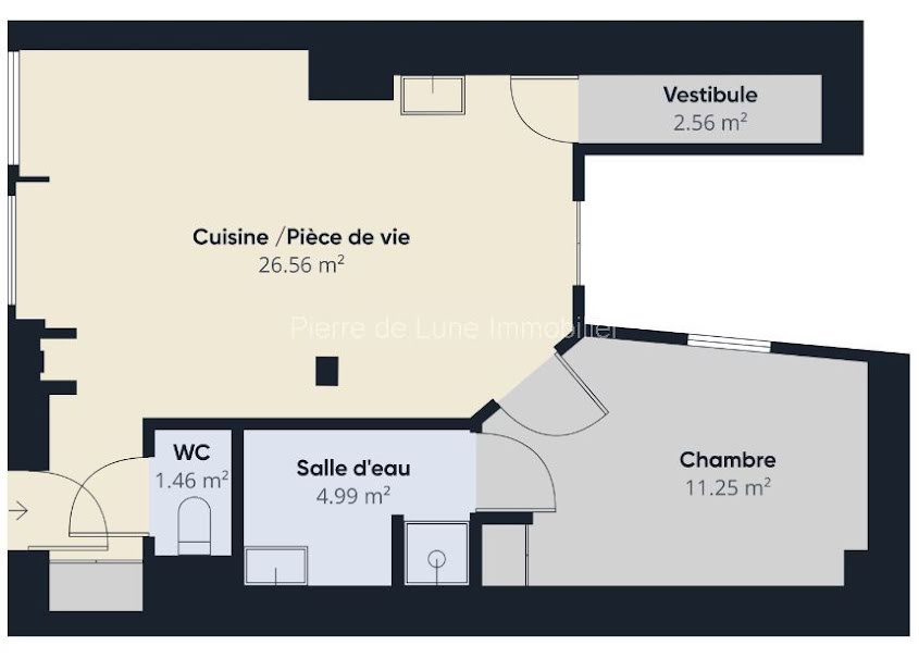 Vente appartement 2 pièces 46.88 m² à Chambery (73000), 150 000 €