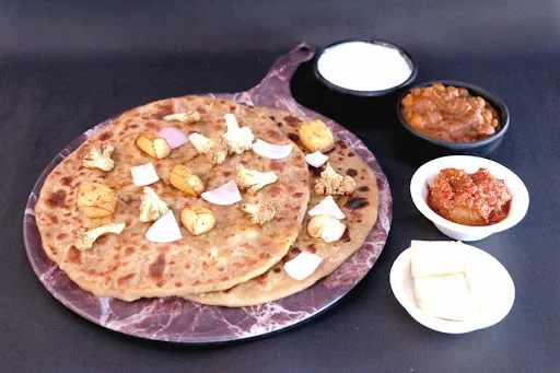 Aloo Govi Pyaz Paratha (1Pc + Curd + Picke)