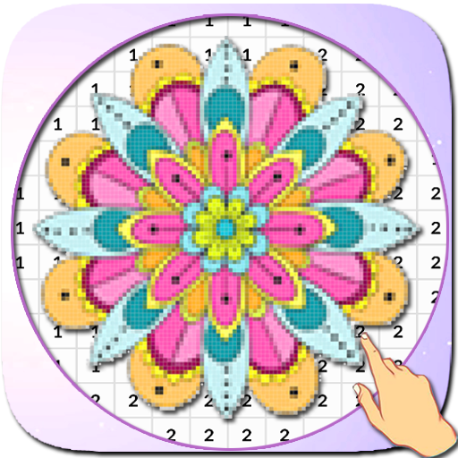 Coloring By Number Of Mandala-Pixel Art