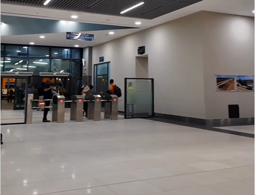 Passengers check in at the Dar es Salaam to Dodoma on April 22, 2024.