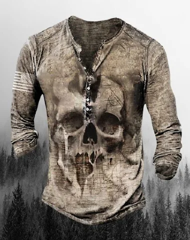 Herren T-Shirt Rundhals Langarm Sch - 0
