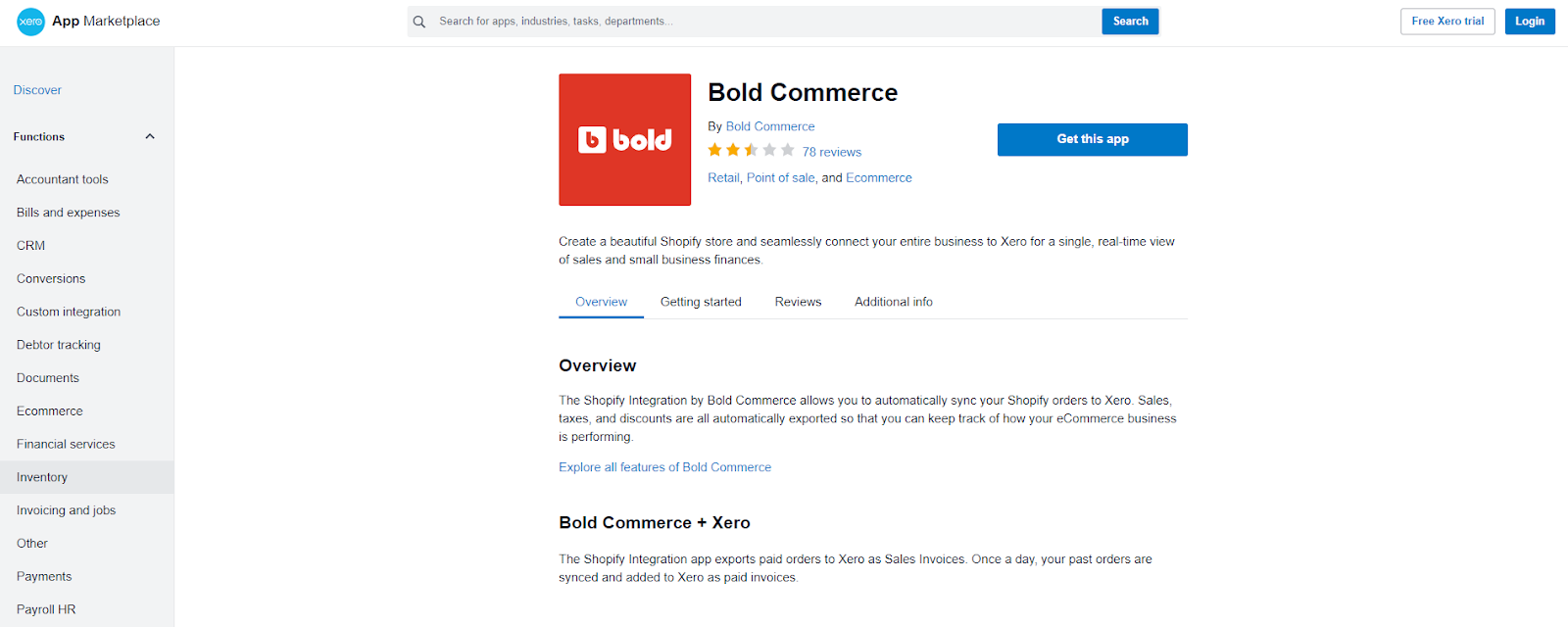 Bold commerce app