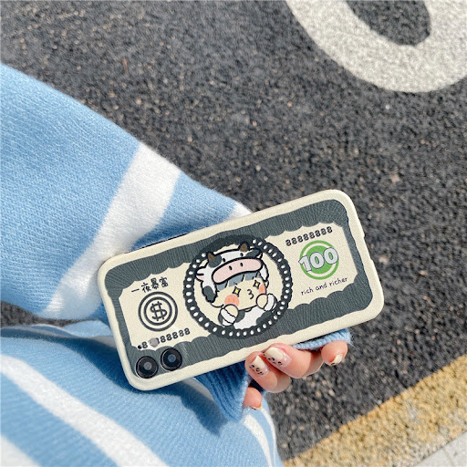Title 3, Cow Couple Banknote Personalized Silicone Phone...