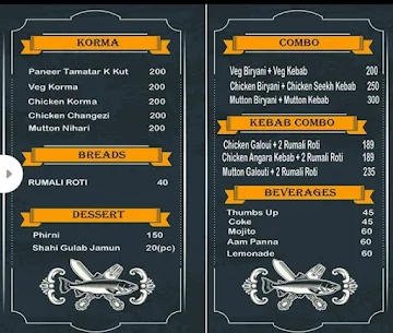 Biryani Khansama menu 