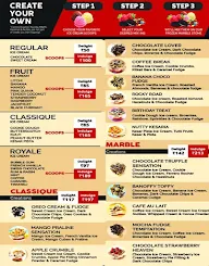 Cream & Fudge menu 1