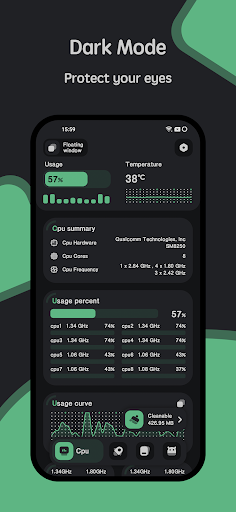 Screenshot System Monitor Cpu Ram Battery