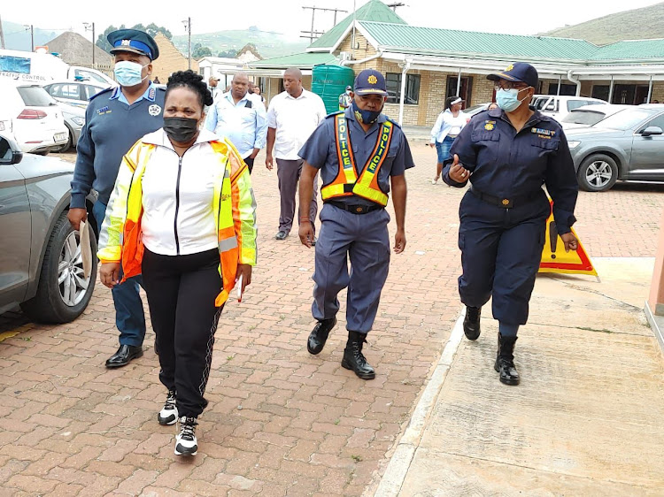 Eastern Cape transport and community safety MEC Weziwe Tikana-Gxothiwe participated in a road block this week.