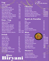 Oye Paratha menu 2