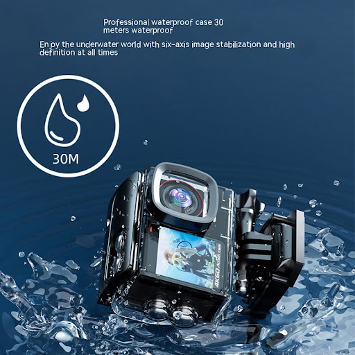 Title 4, Waterproof 30M True 4K Riding Camera with Anti-...