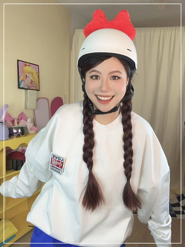 Casque de moto électrique Bow, décoration de casque de ski, dessin animé de petite fille mignonne et accessoires pour une protection stylée