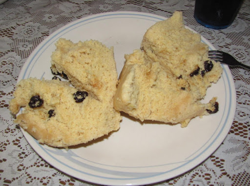 Almond Cherry Sour Cream Cake in Mug