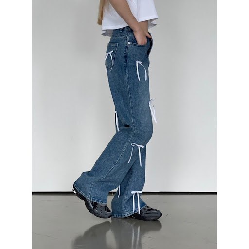 Title 2, Womens Retro Loose Straight Mopping Pants. Rel...