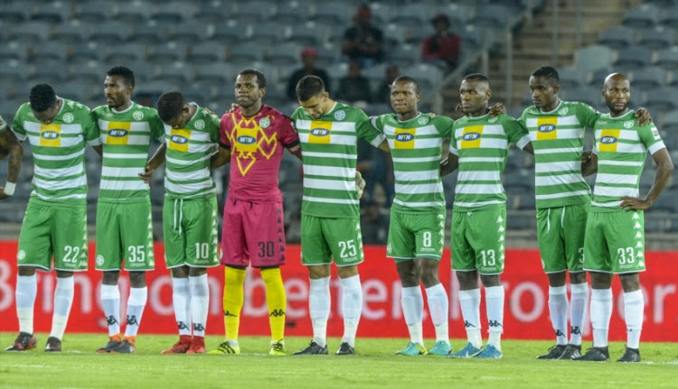 Players of Bloemfontein Celtic during the Telkom Knockout Final match between Bloemfontein Celtic and Bidvest Wits at Princess Magogo Stadium on December 02, 2017 in Durban, South Africa.