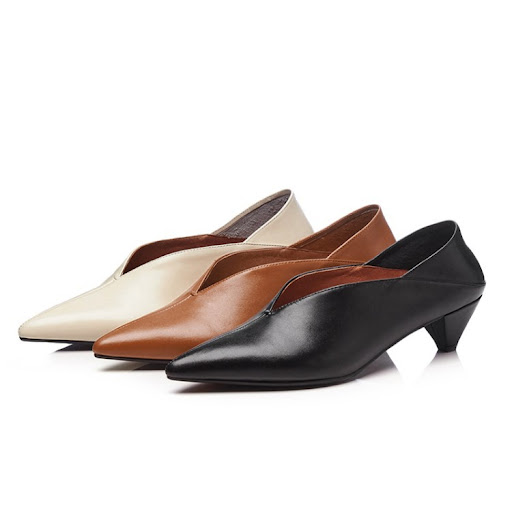 Title 4, Womens Mid-heel Pointed-toe Grandma Shoes with...
