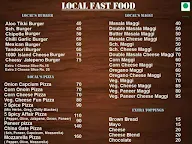 Local Fast Food menu 1