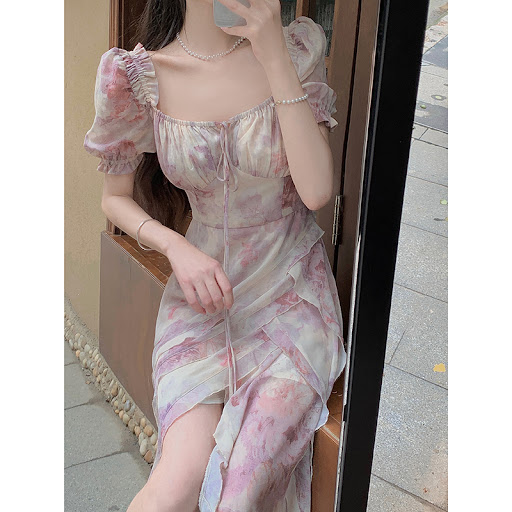 Title 4, Pink Floral Dress for Women in Summer Lightweig...
