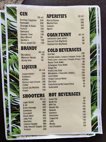 Reggae Haven menu 