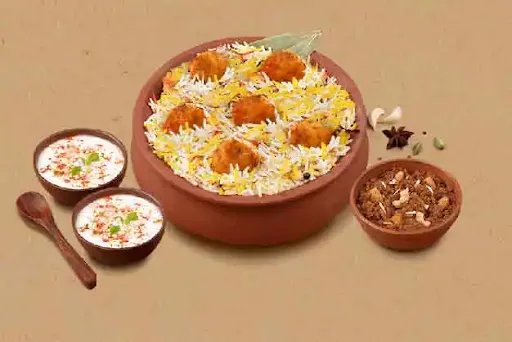 1 KG Dum Aloo Matka Biryani + FREE Dessert