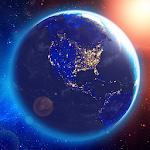 Cover Image of ダウンロード 3D Earth＆RealMoon。ライブ壁紙。 1.1.6 APK