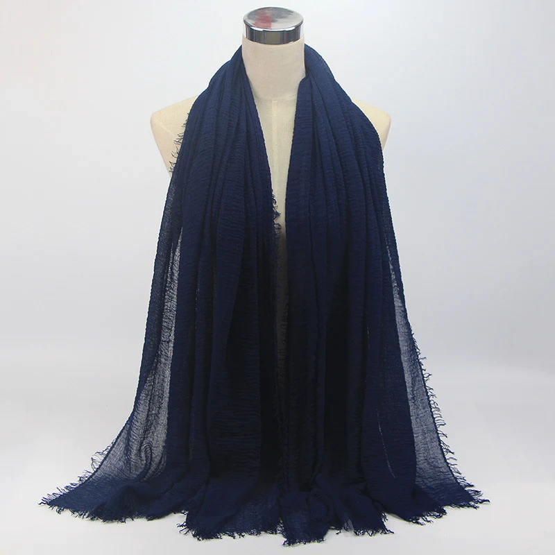 Mode dames vacuüm sjaal van katoen en linnen. Hoofddoek die ademt, zacht en elegant. Perfect voor dagelijks gebruik en speciale gelegenheden.