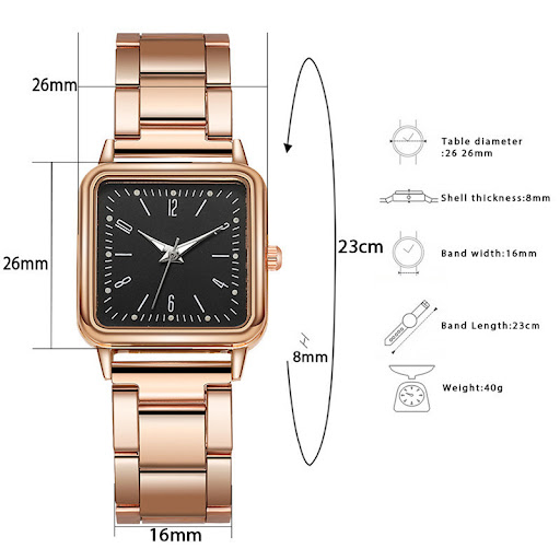 Title 1, Square Digital Fashion Casual Quartz Frosted Be...