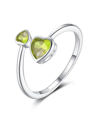 S925 Sterling Silver Ring Double-he - 2