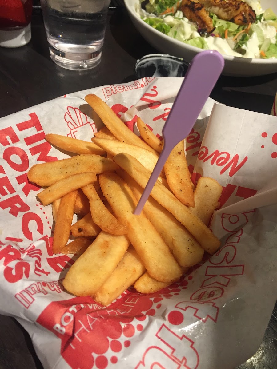 Fries: made in dedicated fryer!