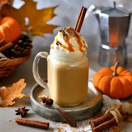 Hot Pumpkin Spice Shake [450 Ml, Mason Jar]