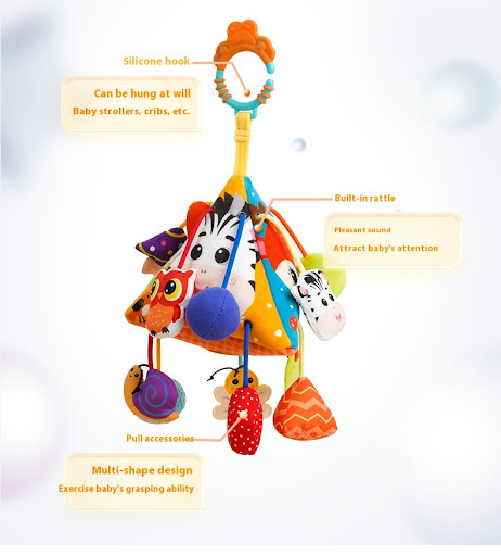 Title 2, Newborn Puzzle Baby Stroller Pendant Toy. Stimu...