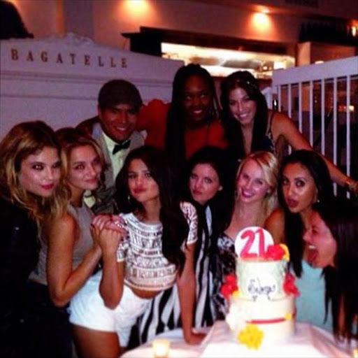 Selena Gomez and her friends on her 21st birthday