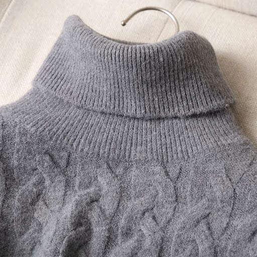 Title 5, Autumn And Winter Solid Color Cashmere Turtlene...