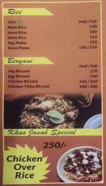 Khao Janab menu 