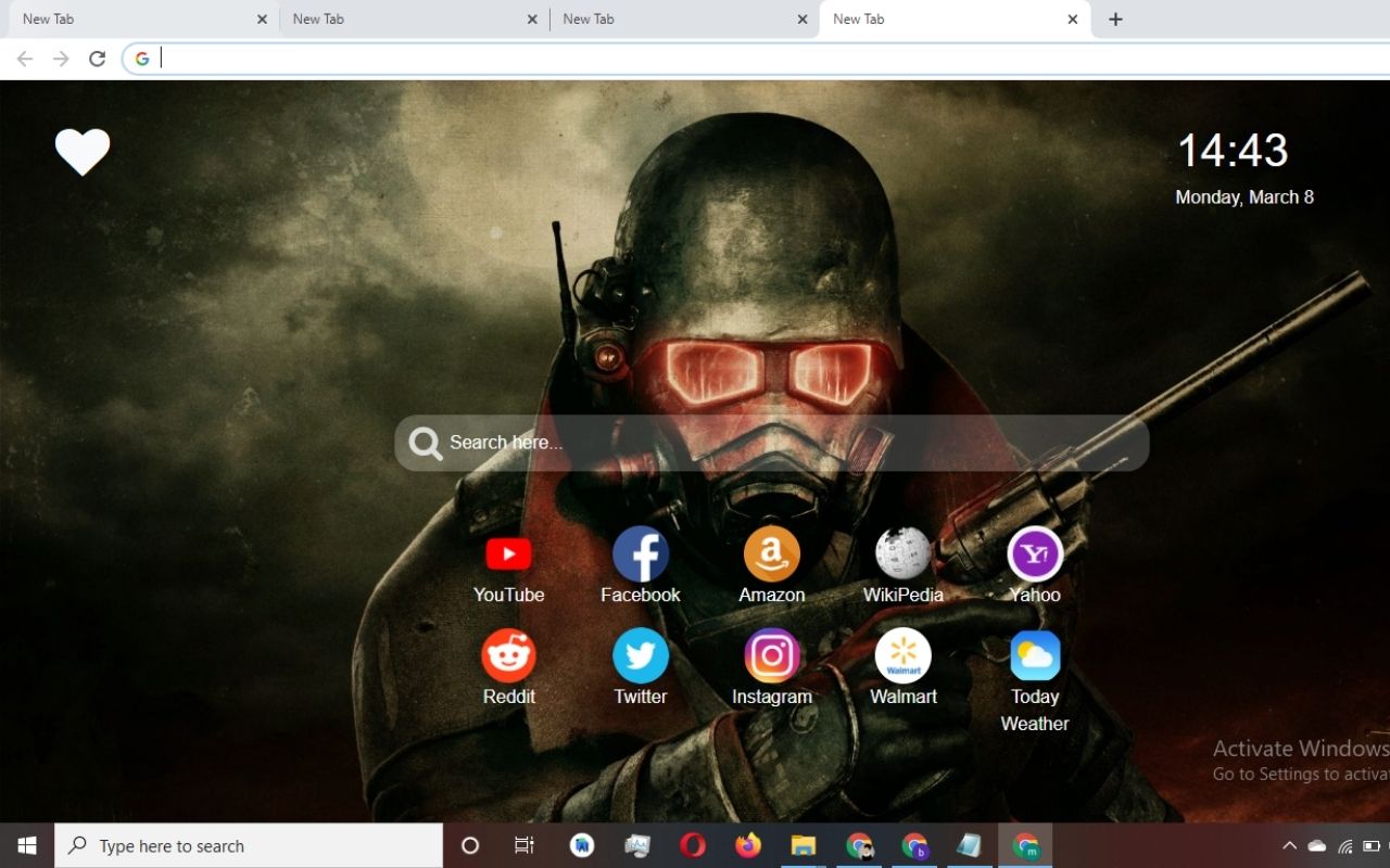 Fallout Wallpaper New Tab Theme [Install Now] Preview image 2