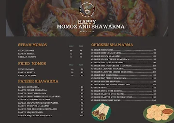 Happy Momoz And Shawarma menu 