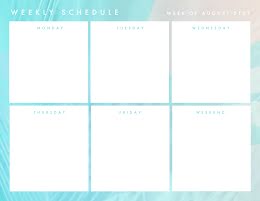 Week Schedule - Weekly Planner item