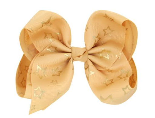 Title 16, 8-inch Large Bronzing Star Bow Hairpin Side Cli...