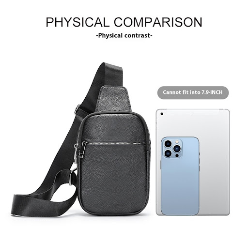 Title 3, High Texture Genuine Leather Mens Multi-functi...