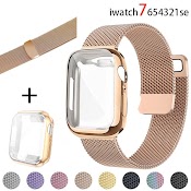 Dây Đeo Inox Milanese 2 Trong 1 Cho Đồng Hồ Thông Minh Apple Watch 6 Se 38Mm 42Mm 44Mm 40Mm 41Mm 45Mm Series 7 /6 / Se / 5 / 4 / 3 Ốp