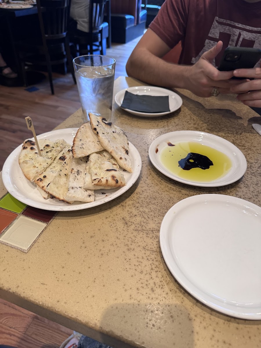 Focaccia and dipping oil