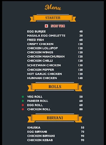 Delicious Indian Food And Chinese Restaurant menu 