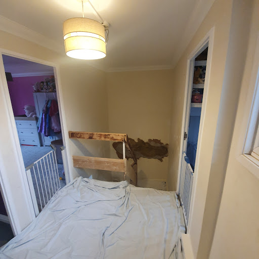 Before photos of repair works and walls painting and timber staining 