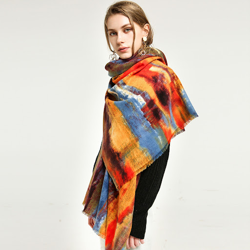 Title 8, Cashmere graffiti wall scarf
