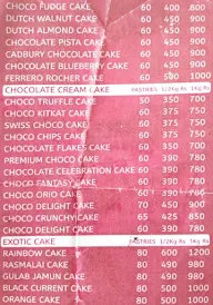 Brownie Bee The Cake Boutique menu 1