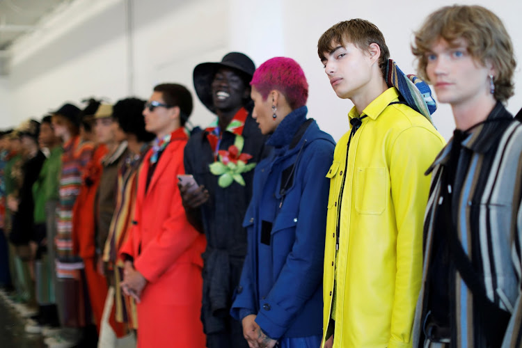 Models gather ahead of the Teddy Vonranson Spring/Summer 2022 collection presentation.