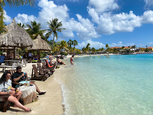 A look at Mambo Beach, a popular tourist attraction on Curacao. 