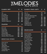 Melodies Cafe & Bistro. menu 1