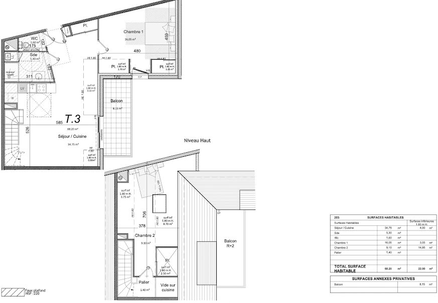 Vente duplex 3 pièces 69 m² à Perros-Guirec (22700), 355 000 €